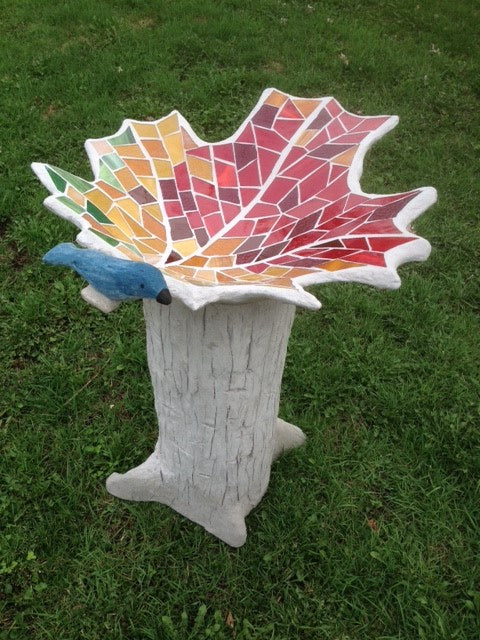 Maple Birdbath